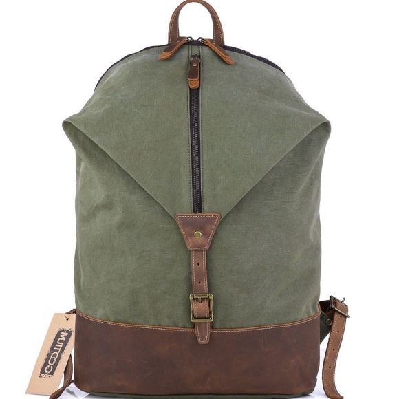 Gootium Handbags - Gootium Canvas Leather Backpack Vintage Duffle